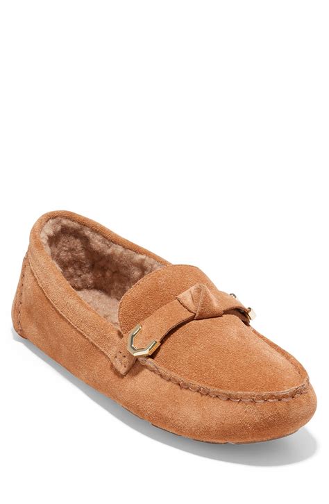 Eve Suede and Faux Shearling Moccasin 